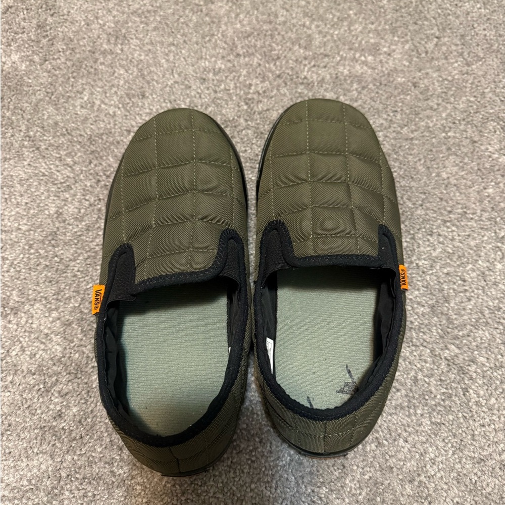 Vans Quilted Slip-Ons - Olive Green